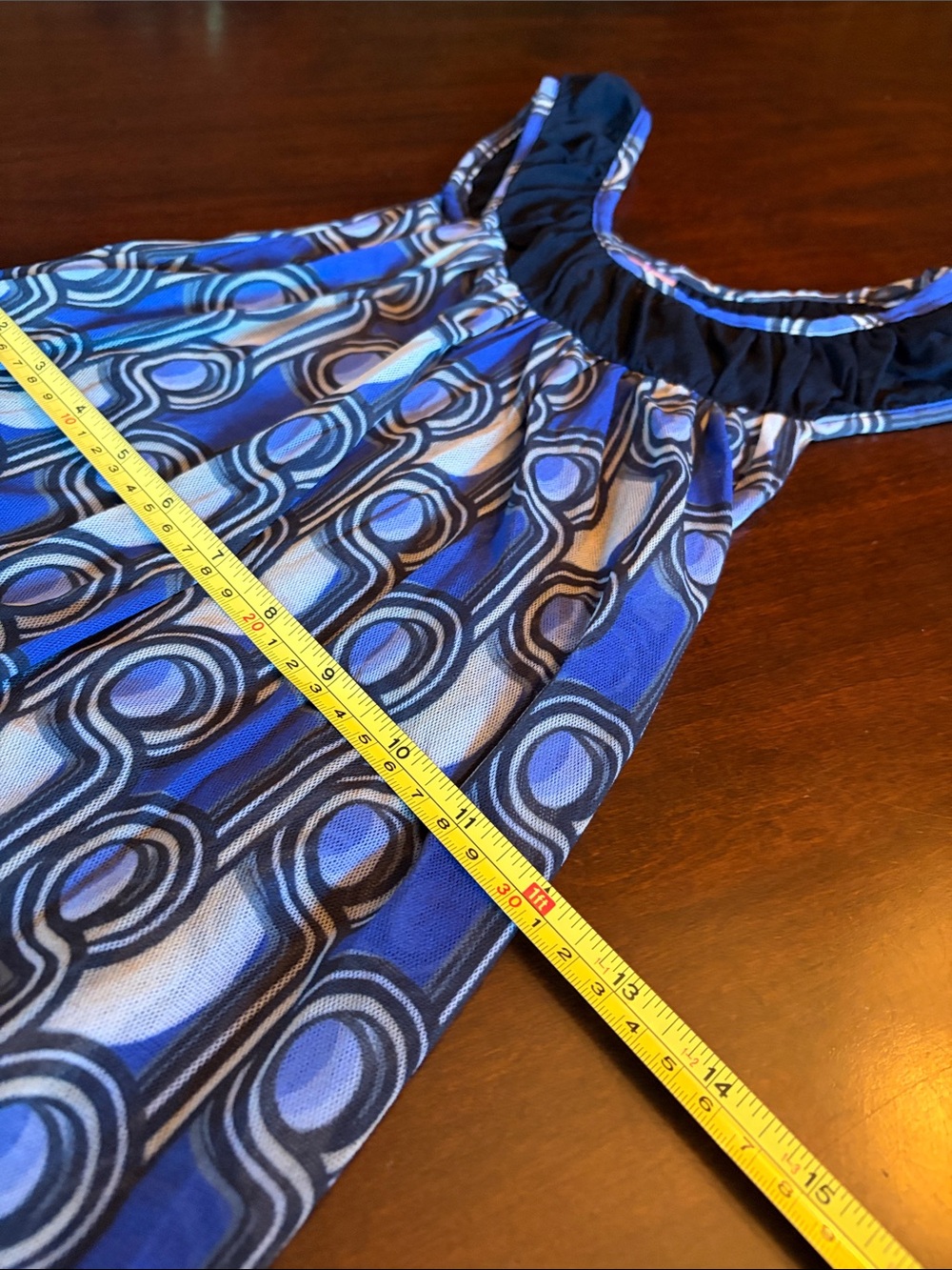 Sweet Pea navy blue top with light blue trim - Picture 4 of 7